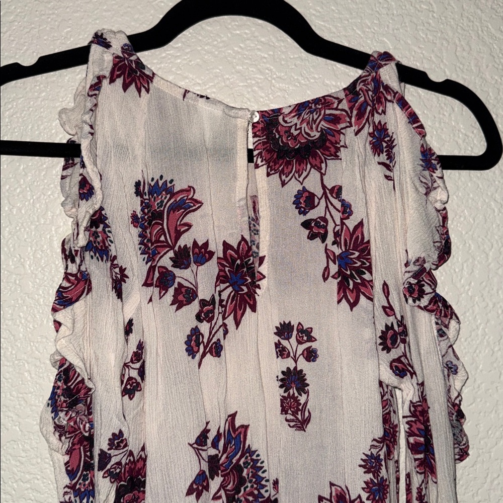 Floral Ruffle Sleeve Top - Picture 4 of 4
